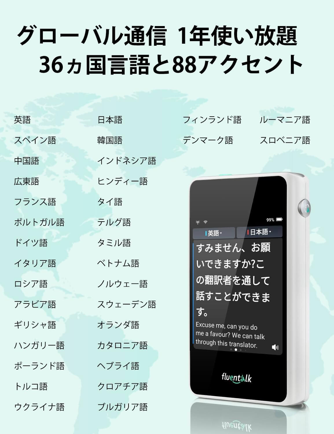 Fluentalk by Timekettle T1mini 翻訳機